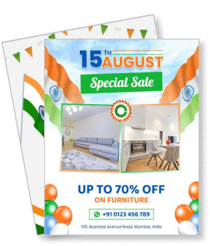 15 august special sale furniture discount independence day india home decor template