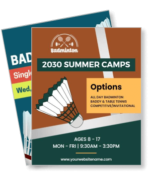 2023 badminton 2030 summer camps with schedule details template