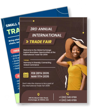 3rd annual international trade fair 2035 with harmony theme template