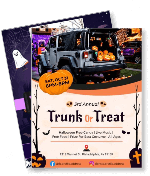 3rd annual trunk or treat halloween event template