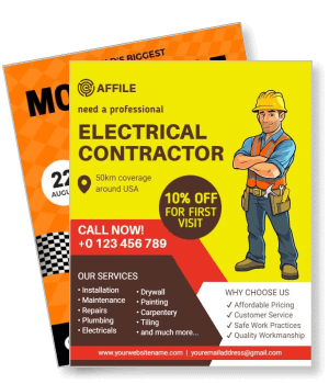 affile electrical contractor advertisement template