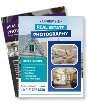 affordable real estate photography service promotional brochure template