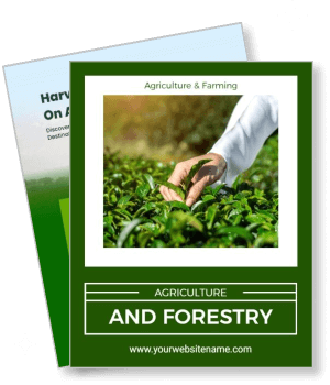 agriculture and forestry brochure farming hand harvesting plants template