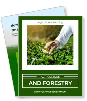 agriculture and forestry farming hand harvesting plants template