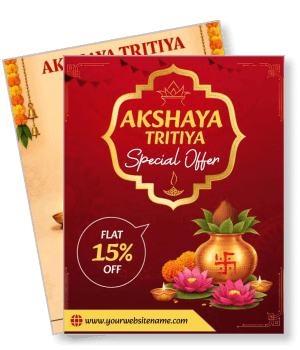 akshaya tritiya special offer poster festival discount flat 15 percent off template