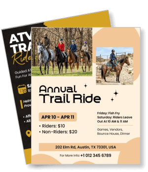 annual trail ride event atv adventure details template