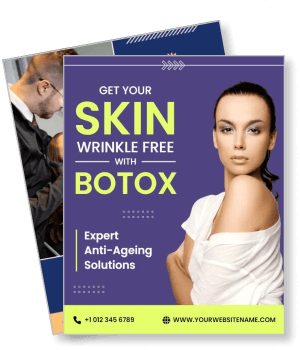 anti ageing botox treatment promotion skin care advertisement template