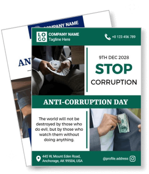 anti corruption day template stop corruption awareness campaign