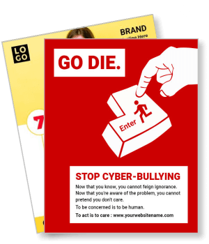 anti cyberbullying awareness stop online harassment template