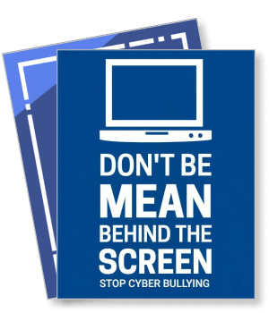 anti cyberbullying dont be mean behind screen prevention awareness template
