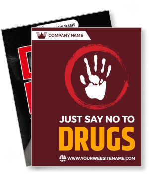 anti drug campaign just say no handprint design template