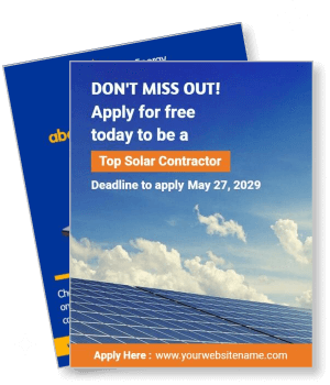 apply top solar contractor free promotional flyer deadline may 2029 template