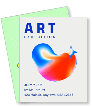 art exhibition july dates colourful design event details template