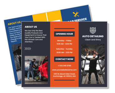 auto detailing service flyer design clean and shiny promotion template