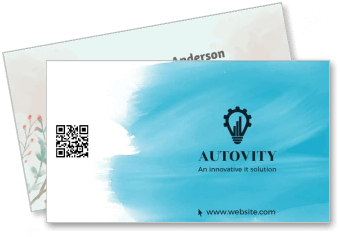 autovity innovative it solution business card design template
