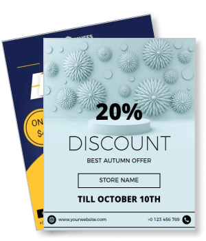 autumn sale promotion 20 percent discount october deal template