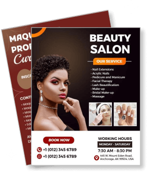 beauty salon services nail extensions skincare hair makeup anchorage template