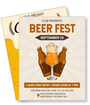 beer fest event september 25 anchorage graphic design party invitation template