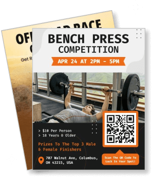 bench press competition with qrcode april 24 columbus location details template
