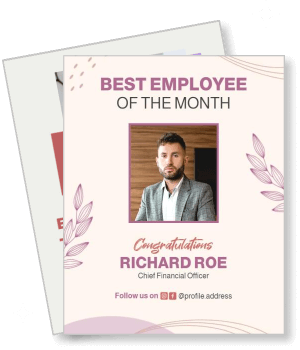 best employee month award certificate chief financial officer template