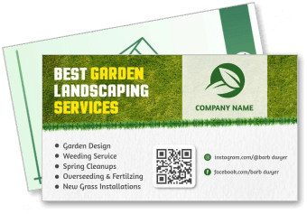 best garden landscaping services business card design template