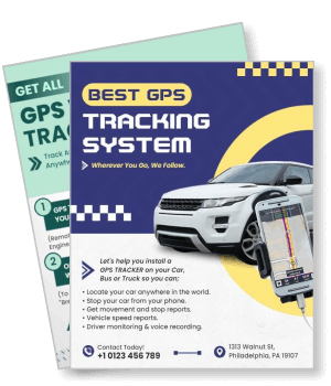 best gps tracking system car monitoring advertisement design template