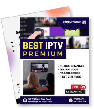 best premium iptv service advert live streaming 10000 channels 50000 vods template