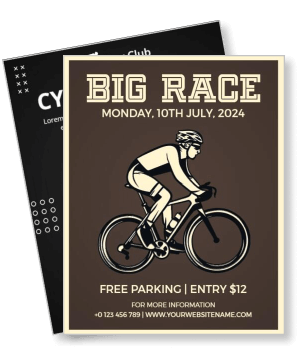 big race cycling event july 2024 theme design template