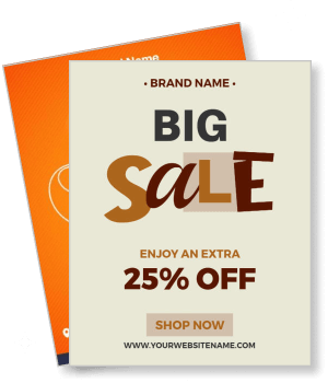 big sale promotion extra 25 percent off shop now marketing template