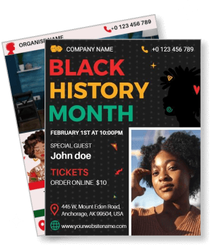 black history month event with special guest template