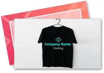 black tshirt with company name logo on hanger template