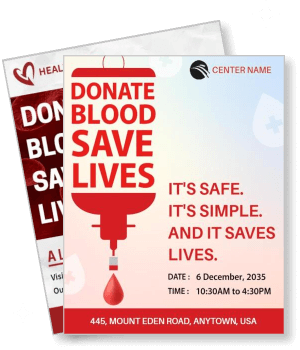 blood donation event save lives message template