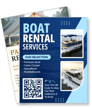 boat rental services pontoon cabin cruiser speedboat paddleboards template