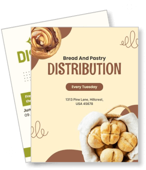 bread and pastry distribution every tuesday with address details template