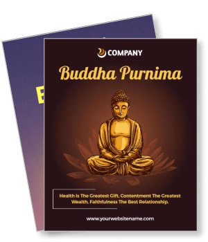 buddha purnima festival happy buddha illustration template