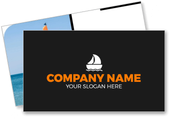business card template with logo placeholder design