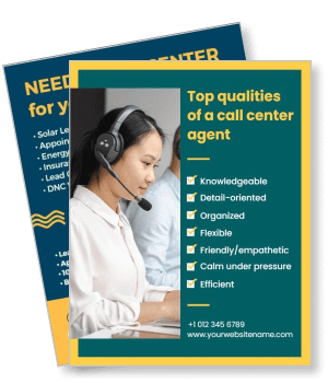call center agent qualities informational design template