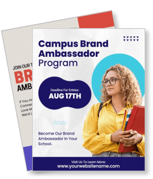 campus brand ambassador program with deadline and student template