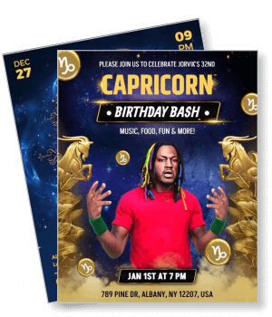 capricorn birthday bash celebrate jorviks 32nd with details template