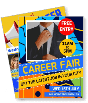 career fair promoting job opportunities free entry 11am to 5pm july event template