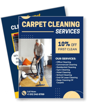 carpet cleaning services promotion discount offer professional cleaning company template