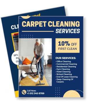 carpet cleaning services promotion flyer discount offer professional cleaning company template