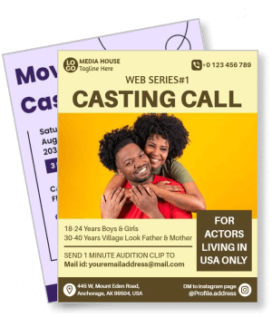 casting call web series actor audition usa only media house template