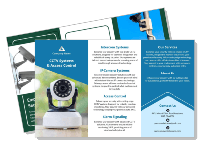cctv systems access control brochure design security services template