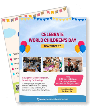 celebrate world childrens day event with activities and games template