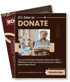 charity open donation event helping hands community support template