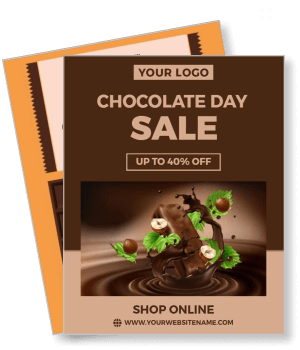 chocolate day sale promotion up to 40 percent off shop online template