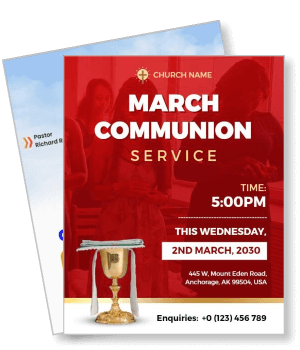 church communion service march event anchorage location template
