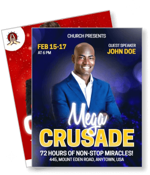 church event mega crusade john doe guest speaker 72 hours miracles february 15 17 template