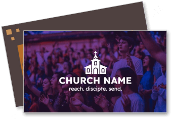 church event promotion template with crowd and logo